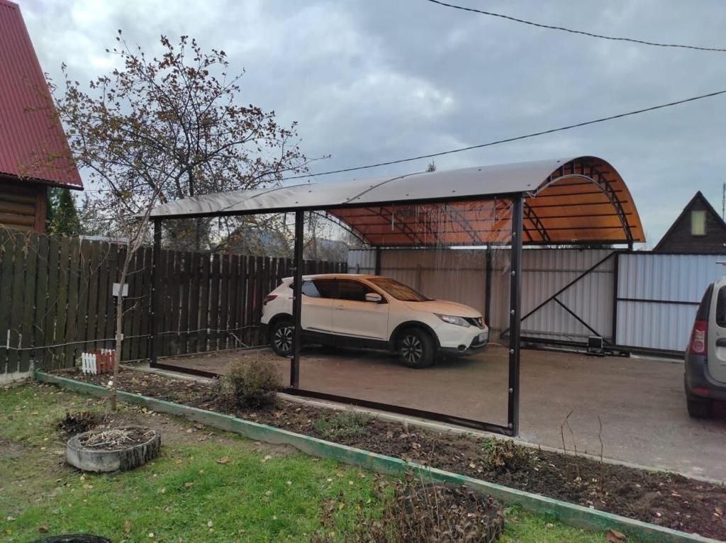 Прозрачные шторы ПВХ для навеса под автомобиль в Мышкине